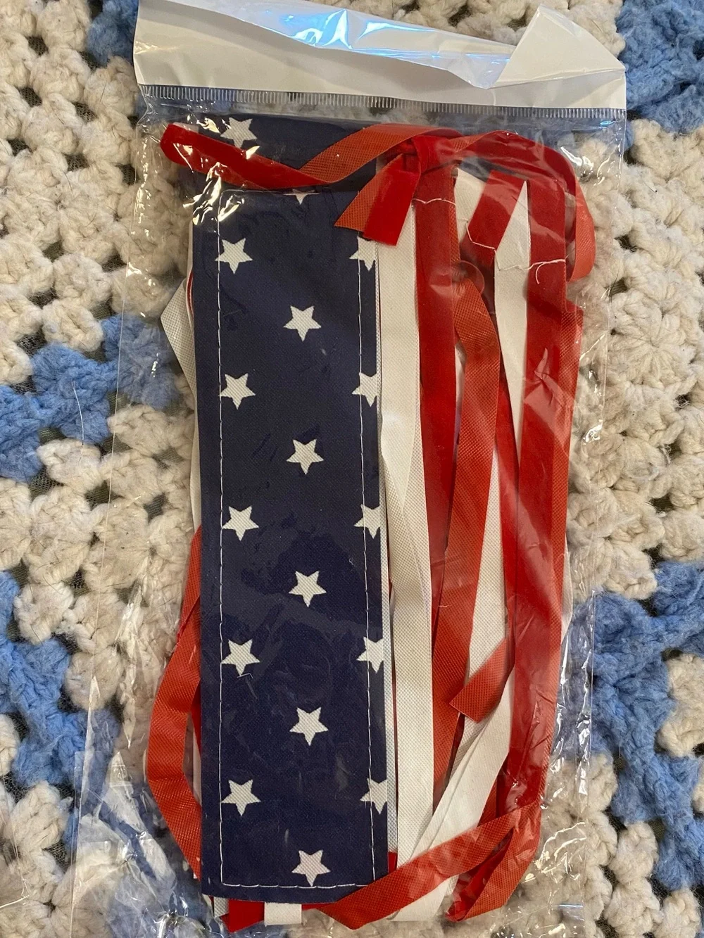 Patriotic American Flag Wind Blazer Windsock 25” Red White Blue New